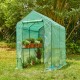 Glitzhome 74.75''H 2 Shelf Walk-In PE Greenhouse