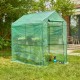 Glitzhome 74.75''H 2 Shelf Walk-In PE Greenhouse