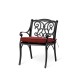 Elm PLUS Set of 2 Cast Aluminium Dining Chairs with Wine Red Olefin Fabric Cushions and Alternative Beige Cushion Covers