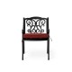 Elm PLUS Set of 2 Cast Aluminium Dining Chairs with Wine Red Olefin Fabric Cushions and Alternative Beige Cushion Covers