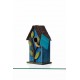 格致优品  Glitzhome  9.84"H Distressed Leaves Wooden Garden Birdhouse—格致优品  Glitzhome  高9.84" 木质仿古树叶花园鸟屋