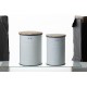 格致优品 Glitzhome White Metal Storage Accent Table or Stool with Round Wood Lid—格致优品 Glitzhome 白色金属边桌/ 凳子，附储物功能