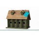 格致优品 Glitzhome  14.25"L Oversized Distressed Solid Wood Cottage Birdhouse—格致优品 Glitzhome  14.25"L 仿古原木平房鸟屋（加大款）