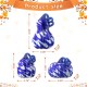 Glitzhome S/3 Blue/White Glass Pumpkin & Gourd Decor