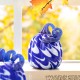 Glitzhome S/3 Blue/White Glass Pumpkin & Gourd Decor