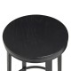 Glitzhome Set of 3 Black Steel Bar Table and Bar Stool Pub Set (1 Tabel+2 Stools)