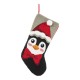 Glitzhome 20.5"L Hooked Stocking, Penguin