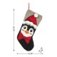 Glitzhome 20.5"L Hooked Stocking, Penguin