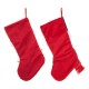 Glitzhome Set of 2 20.5"L Hooked Stocking, Santa & Snowman