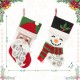 Glitzhome Set of 2 20.5"L Hooked Stocking, Santa & Snowman