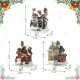 Glitzhome 6"H Set of 3 Lighted Resin House Stocking Holders