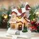 Glitzhome 6"H Set of 3 Lighted Resin House Stocking Holders