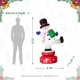 Glitzhome 6FT Lighted Inflatable Rotating Snowman Décor