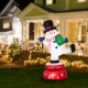 Glitzhome 6FT Lighted Inflatable Rotating Snowman Décor