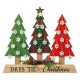 Glitzhome 14"L Wooden Christmas Tree Countdown Calendar Décor