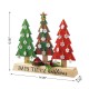 Glitzhome 14"L Wooden Christmas Tree Countdown Calendar Décor