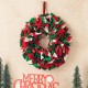 Glitzhome 19.25"D Christmas Multi Color Felt Wreath