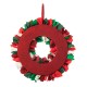 Glitzhome 19.25"D Christmas Multi Color Felt Wreath