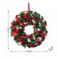 Glitzhome 19.25"D Christmas Multi Color Felt Wreath