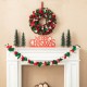 Glitzhome 19.25"D Christmas Multi Color Felt Wreath