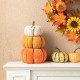 Glitzhome 13"H Fall Stacked Fabric Pumpkin