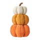 Glitzhome 13"H Fall Stacked Fabric Pumpkin