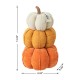 Glitzhome 13"H Fall Stacked Fabric Pumpkin