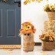 Glitzhome 23.25"H Fall Linen Scarecrow Doorstop Porch Decor