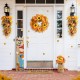 Glitzhome 23.25"H Fall Linen Scarecrow Doorstop Porch Decor