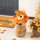 Glitzhome 23.25"H Fall Linen Scarecrow Doorstop Porch Decor