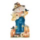 Glitzhome 30"H Fall Wooden Painted Scarecrow Porch Décor