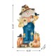 Glitzhome 30"H Fall Wooden Painted Scarecrow Porch Décor