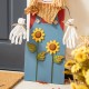 Glitzhome 29.5"H Fall Wood Scarecrow Porch Decor