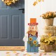 Glitzhome 29.5"H Fall Wood Scarecrow Porch Decor