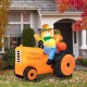 Glitzhome 7ft Fall Lighted Inflatable Tractor Decor