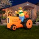 Glitzhome 7ft Fall Lighted Inflatable Tractor Decor