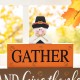 Glitzhome 9.5"L Thanksgiving Wooden Pilgrim Table Block Sign