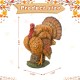 Glitzhome 9.5"H Thanksgiving Resin Turkey Table Decor