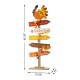 Glitzhome 42.75"H Thanksgiving Wooden Turkey Word Sign Porch Decor