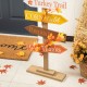 Glitzhome 42.75"H Thanksgiving Wooden Turkey Word Sign Porch Decor