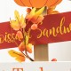 Glitzhome 42.75"H Thanksgiving Wooden Turkey Word Sign Porch Decor