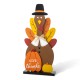 Glitzhome 31"H Thanksgiving Wooden Turkey Porch Decor