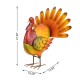 Glitzhome 21.5"H Thanksgiving Metal Turkey Porch Decor