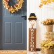 Glitzhome 42"H Set of 2 Thanksgiving Wooden Pilgrim Couple Porch Decor