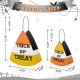 Glitzhome 13.75"H Set of 2 Halloween Metal Cutout Candy Corn Bucket