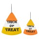 Glitzhome 13.75"H Set of 2 Halloween Metal Cutout Candy Corn Bucket