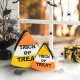 Glitzhome 13.75"H Set of 2 Halloween Metal Cutout Candy Corn Bucket