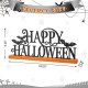 Glitzhome 18"L Halloween Wood & Metal "HAPPY HALLOWEEN" Table Decor