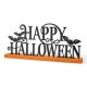 Glitzhome 18"L Halloween Wood & Metal "HAPPY HALLOWEEN" Table Decor