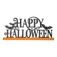 Glitzhome 18"L Halloween Wood & Metal "HAPPY HALLOWEEN" Table Decor